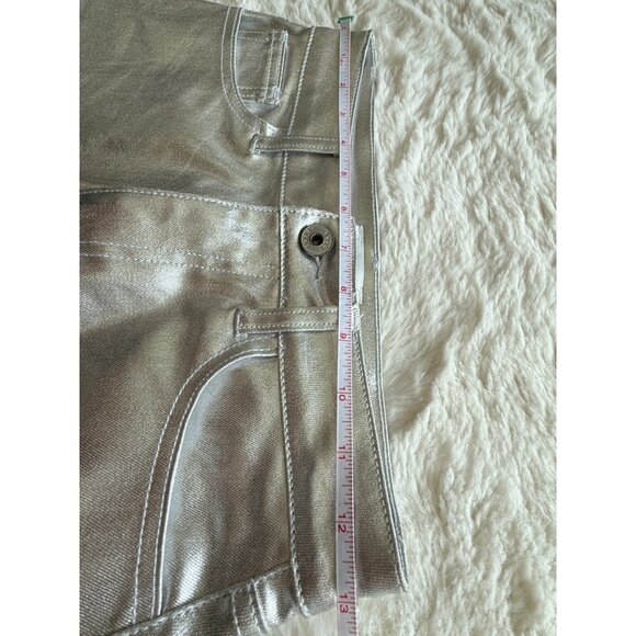 Every Metallic silver kirt with slit up front size 0 - Picture 3 of 8